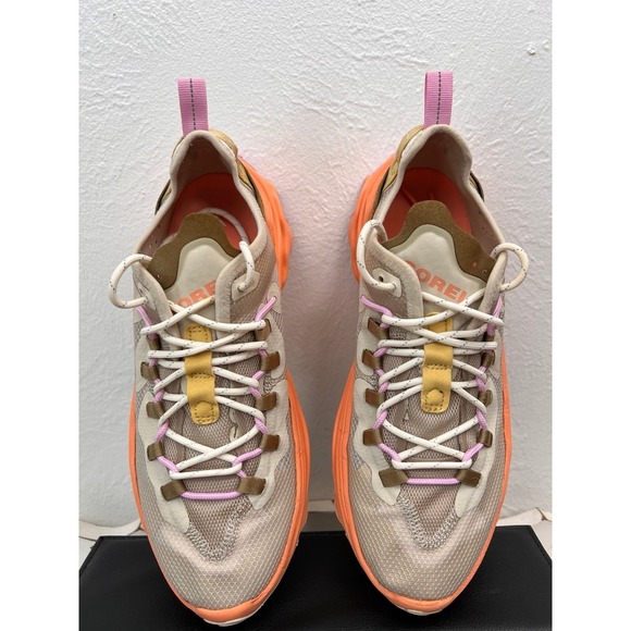 Sorel Kinetic RNEGD Caribou Sneakers Women's 9.5 Beige Orange‎ Pink Chunky Sole - Picture 4 of 9